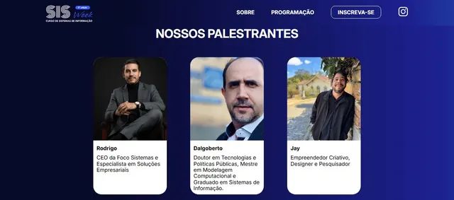 Sisweek — Nossos Palestrantes